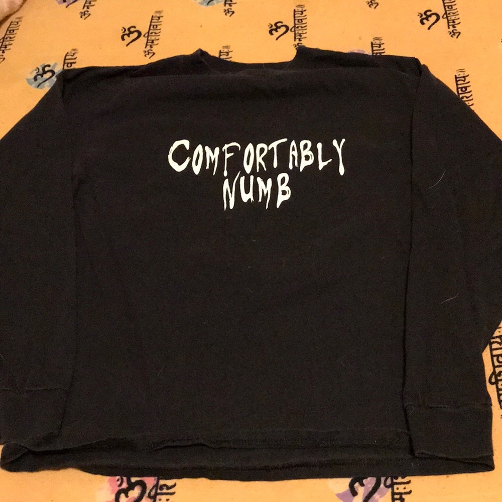 Black long sleeve with Pink Floyd song title